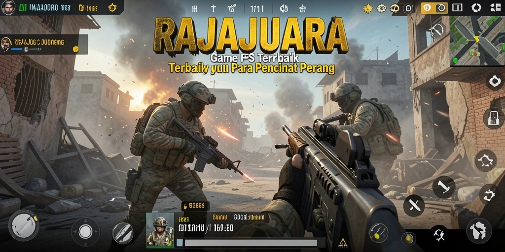 Gameplay RAJAJUARA yang intens dan penuh aksi di medan perang.