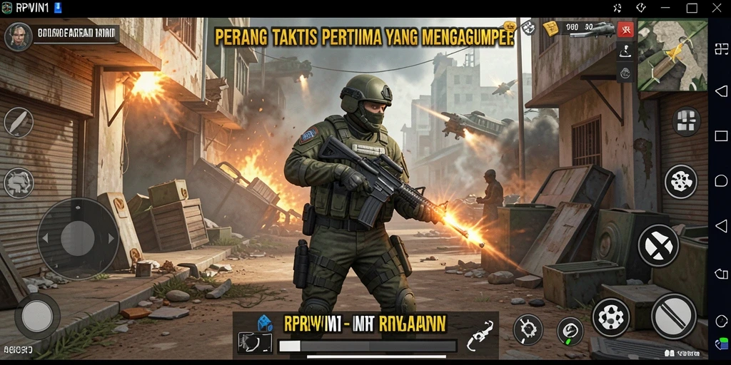 Tampilan aksi seru dalam gameplay FPS RPWIN1.