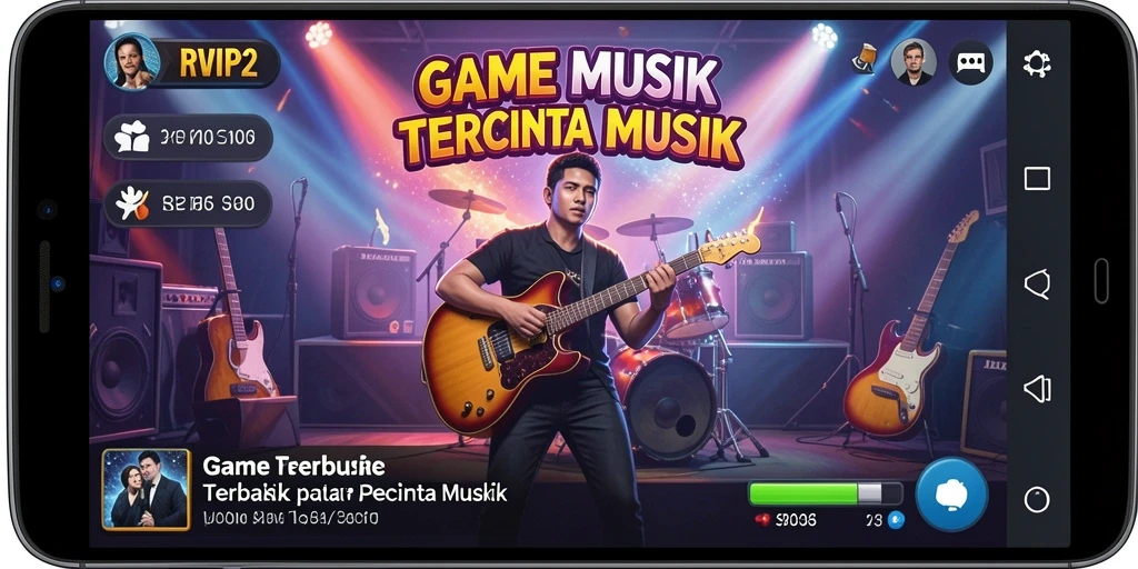 Screenshot utama RVIP2 menampilkan gameplay seru dalam bermain musik.