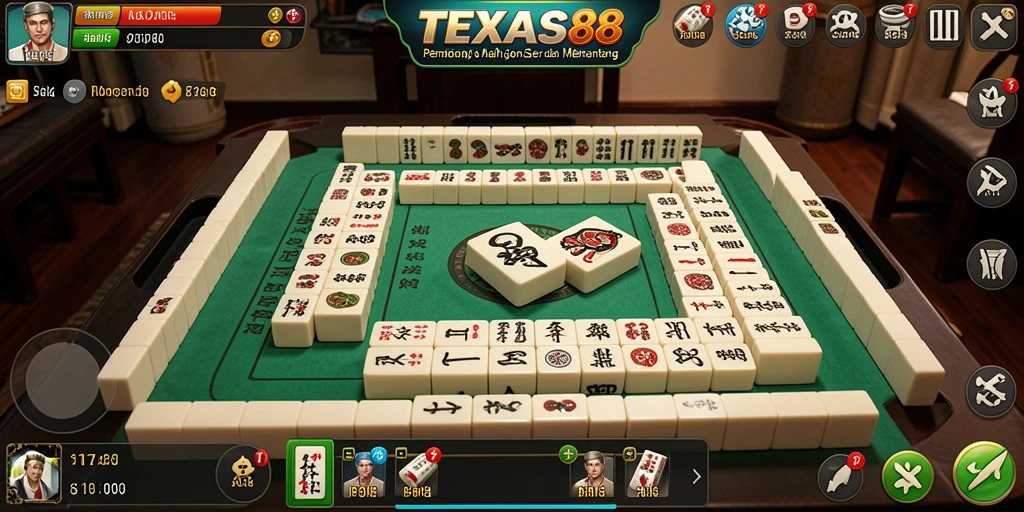 Tampilan gameplay Mahjong yang memukau di TEXAS88.